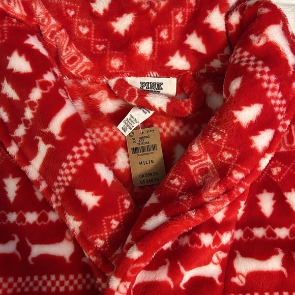 NWT PINK Fleece Robe - Picture 4 of 5